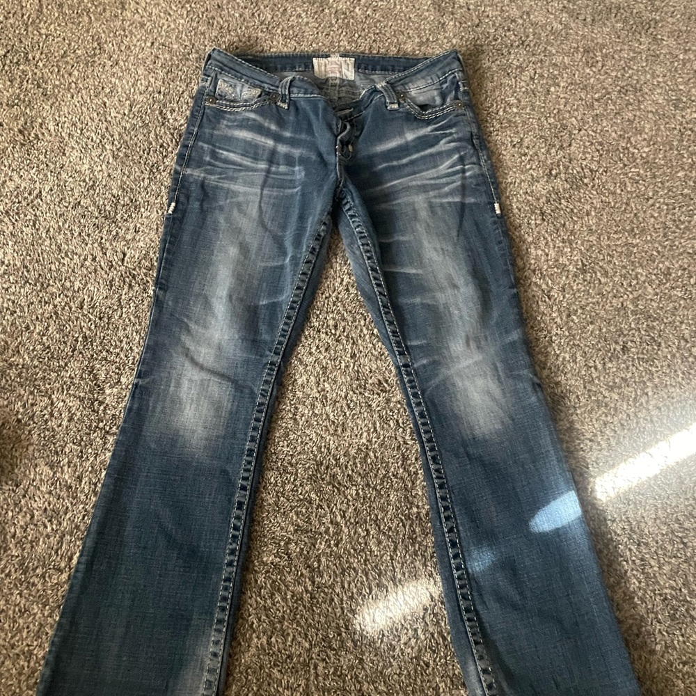 Big Star Distressed Blue Denim Jeans